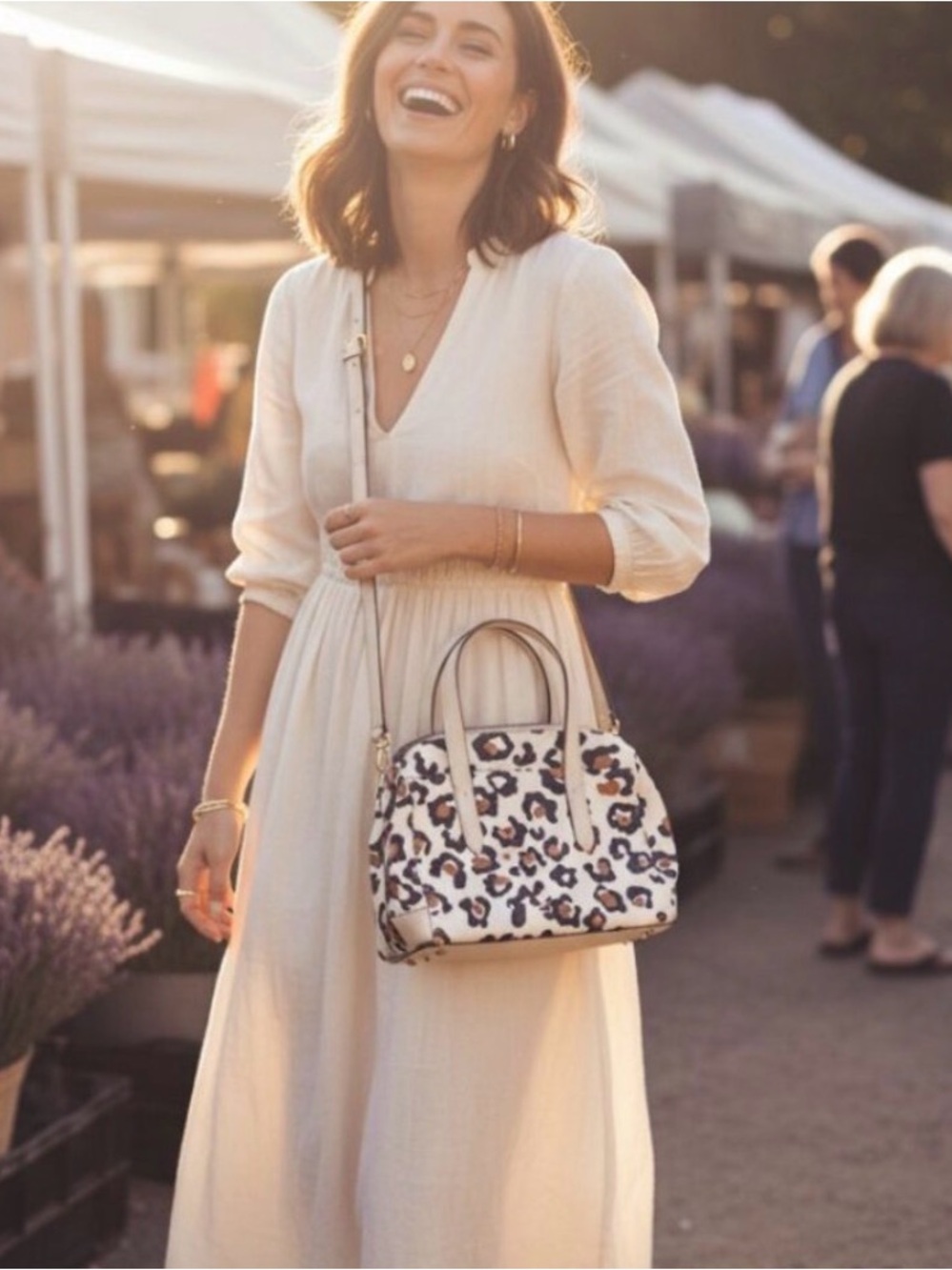 Kate Spade NY Leopard Saffiano Coates Canvas Bag